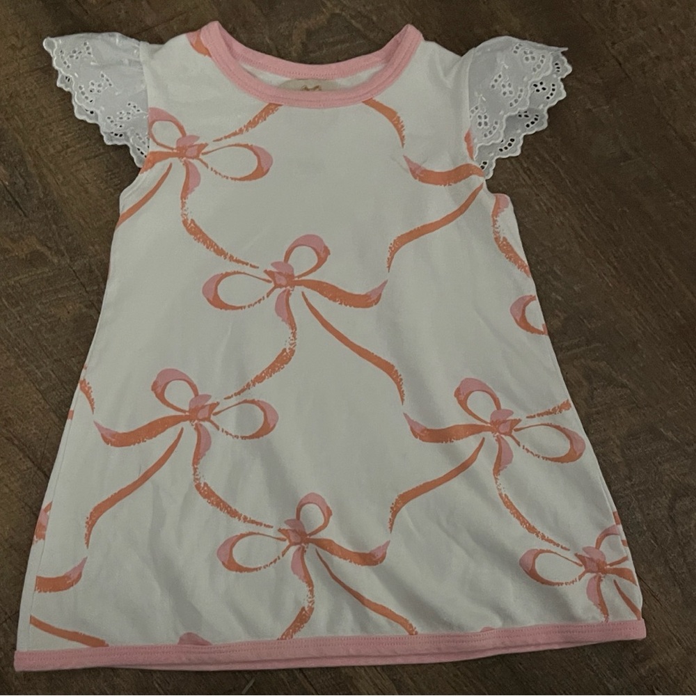 The Beaufort Bonnet Company Pink and White Kids Dress